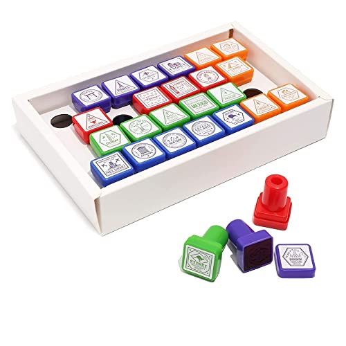 Sellos para pasaporte y ciudades del mundo kit de estampación de madera de 2,5 x 2,5 cm 5