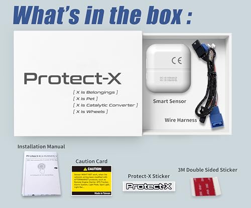 Image of Protect-X Smart Sensor for 4Runner 2024-2020, Wheel Anti-Theft | Plug & Play Installation, Catalytic Converter Defense, Glass Break Detection, Factory Keyfob Window Operation, Valet Mode