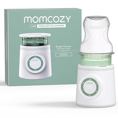 Image of Momcozy Portable Bottle Warmer for Travel, Double Leak-Proof Travel Bottle Warmer with Fast Heating, Safety Material Baby Bottle Warmer for Dr. Brown, Philips Avent, Medela, Tommee Tippee, Comotomo