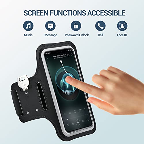 Phone Armband, Running Phone Holder For Iphone 13/13 Pro/12/12 Pro/11/11 Pro/Xr/Xs/Galaxy S21/S20, Phone Holder For Running 6.5” With Key Holder Reflective Strap, Cell Phone Holder For Walking Sports #TOP6