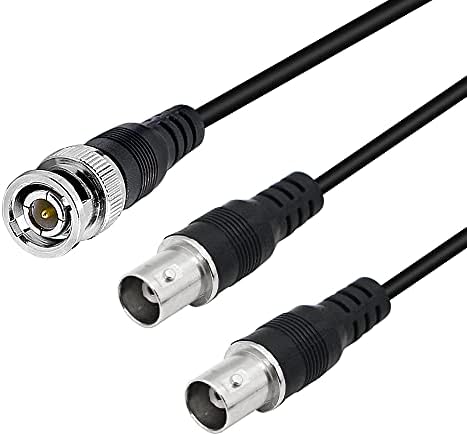 PNGKNYOCN BNC Coaxial Y Splitter Cable BNC Male to Dual BNC Female Connector Adapter Cable for Cameras and Video Equipment0.4m
