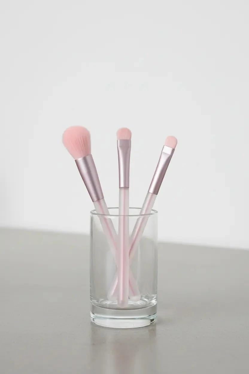 Miniso Lisanslı Parlak Pembe Serisi 3'lü Göz Makyaj Fırça Seti, 2021247910103
