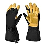 POHOVE 1 par de guantes de esquí para hombres y mujeres, guantes de moto para exteriores (tamaño: L/XL)