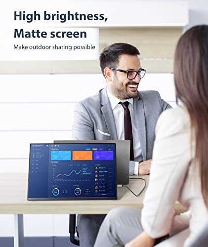 Ingnok 16Inch Portable Monitor, Travel Monitor For Laptop With 1200P 16:10 320Cd/M2 Ips 8Bit Screen, Had Hdmi Usb C Compatible Laptop Pc Phone Ps4 Xbox And Switch (Black) #TOP2