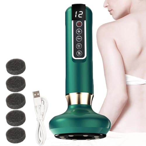 Masajeador Anticelulítico, Masajeador de Celulitis con Ventosa Masajeador de Grasa Corporal de Mano Ajustable De 12 Niveles Maquina Masaje Muscular Dispositivo De Celulitis