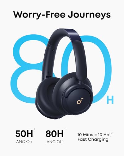 Image of Soundcore by Anker Q30 Hybrid Active Noise Cancelling Headphones, Blue
