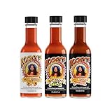 Rocky's 3 Pack! Honey Hot - Garlic - Bacon β Gourmet Red Chili Sauce with Perfectly Balanced Heat β Great Hot Sauce Gift and Wing Sauce - 5 oz (3 pack)