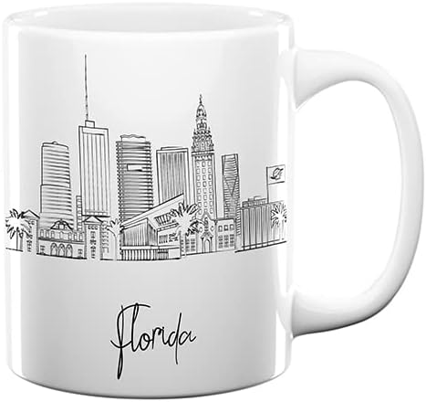 Vista 23 de TJ Originals - Taza de viaje de acero inoxidable Florida con asa, vaso aislado con tapa de vino de Florida, tazas de café negro Florida, taza
