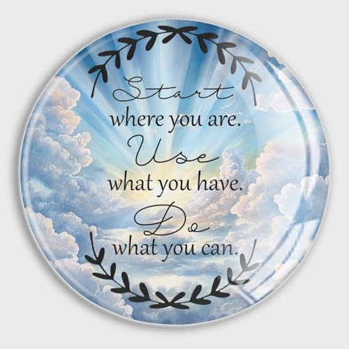 Start Where You are. Use What You Have. Do What You Can Magnets Refrigerator Magnetic Whiteboard for Fridge Present for Mom Glass Locker Magnets Decor for Cabinet Dishwasher Cabinet and Locker
