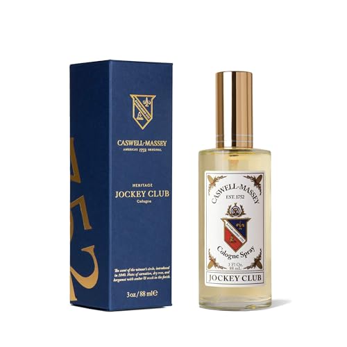 Caswell-Massey Jockey Club Cologne Spray, Aromatic Blend of Amber, Bergamot & Jasmine, Scented...