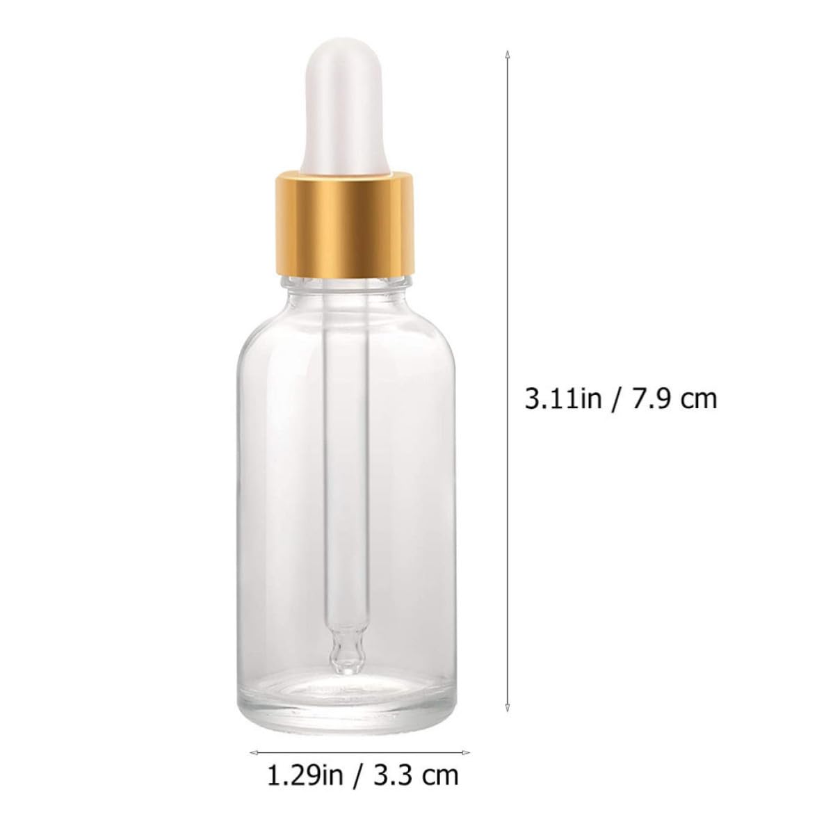 24 Frascos Gotero Transparentes de Vidrio de 30ml con 6 Embudos de Acero Inoxidable para Dispensar Aceites Esenciales Reutilizables en Cuidado Facial y Aceites para Barba