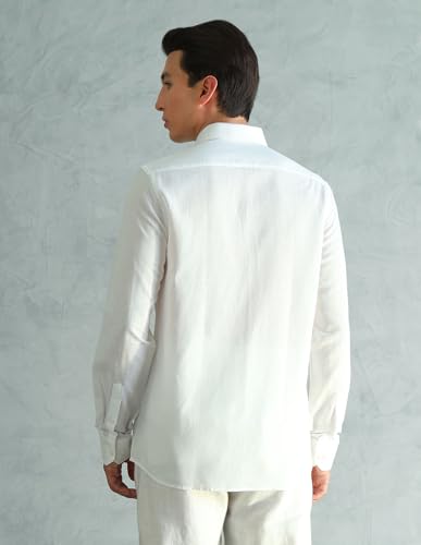 Image of Arrow Solid Slim Fit Formal Shirts for Men - Full Sleeve Shirt for Man