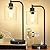Set of 2 Industrial Touch Control Table Lamps with 2 USB Ports and AC Outlet - 3-Way Dimmable Black Bedside Lamps Nightstand Desk Lamps for Bedroom Living Room, Glass Shade & 2 LED Bulbs Included