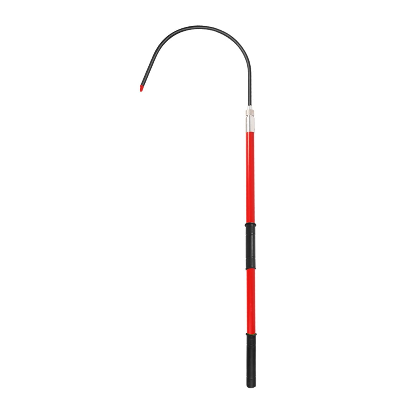 GTHTUHFD High-Voltage Insulated Rescue Hook, Firefighter Electrician Rescue Hook, Lightweight Portable Electrical Safety Tool For Power Plant And Factory Maintenance,Red-1.5m/4.9ft