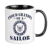 CafePress Proud Grandpa Of A US Navy Sailor Mug Unique Coffee Mug, Coffee Cup