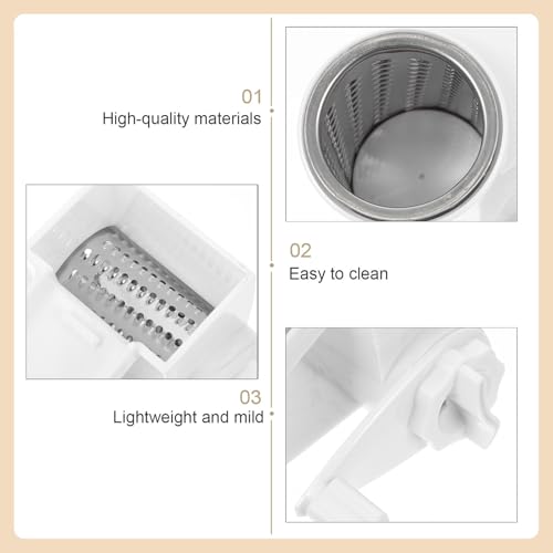 Rallador manual giratorio de acero inoxidable para cocina miniatura 4