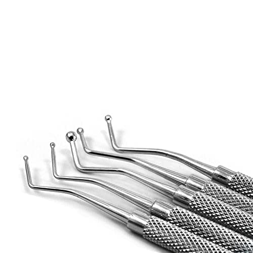 Medspo Professional Dental Probes Composite Filling Plugger | William Who | Explorer Root Pulp Canal Spreader Scaler | Mouth Mirror Tartar Remover | Instruments (Ball Burnishers (706,707,708,709,710)) #TOP4