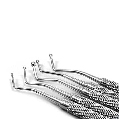 MEDSPO Professional Dental Probes Composite Filling Plugger | William Who | Explorer Root Pulp Canal Spreader Scaler | Mouth Mirror Tartar Remover | Instruments (Ball Burnishers (706,707,708,709,710))