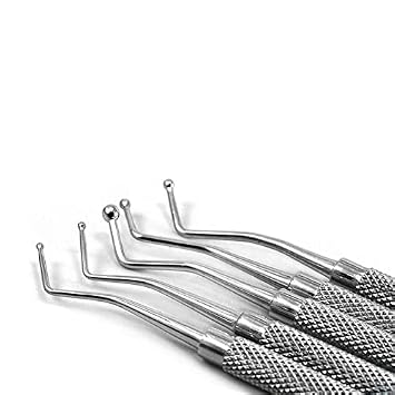 MEDSPO Professional Dental Probes Composite Filling Plugger | William Who | Explorer Root Pulp Canal Spreader Scaler | Mouth Mirror Tartar Remover | Instruments (Ball Burnishers (706,707,708,709,710))