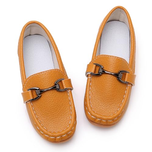 Image of RVROVIC Kids Girls Boys Slip-on Loafers Oxford PU Leather Flats Shoes(Toddler /Little Kid)
