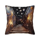Fundas de cojín de fondo de naves espaciales, fundas de cojín de invierno para decoración de sofá, fundas para sofá, decoración al aire libre
