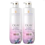 Olay Body Wash for Women, Couldn't Be Lovelier Glinda's Edition, Intensely Hydrating & Renewing, Pro-Hyaluronic Acid Serum & Vitamin B3, All Skin Types, Raspberry & Bubbles Scent, 20 fl oz (Pack of 2)
