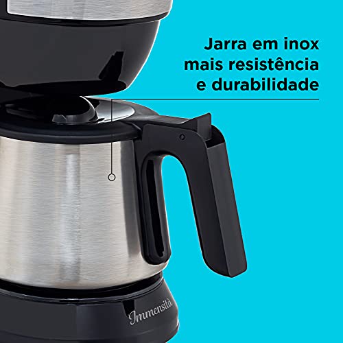 BLACK+DECKER Cafeteira Elétrica 38 Xícaras Immensita Preta CM38