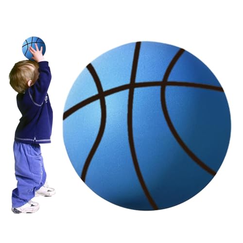 Generisch Balón de baloncesto silencioso para interiores, pelota silenciosa, tamaño 3/5, pelota de baloncesto de rebote rápido de espuma Airless para amantes del baloncesto de rebote rápido y