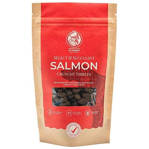 Clydach Farm Dog Treats Grain Free Scottish Salmon (100g), with 80% Fresh Fish, 100% Natural, Hypoallergenic and Healthy. Puppy to Adult. Ideal Training Treat for Dogs with Sensitive Stomachs Cover