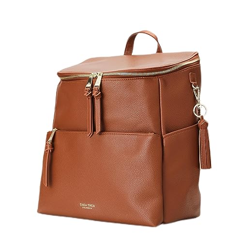 Image of THEA THEA Premium Callie Diaper Bag Backpack | Baby Essentials Travel Diaper Bags | Spacious, Water Repellent & Stylish | Multipurpose Diaper Bag with 11 Interior pockets | Baby Shower Gifts - Unisex