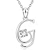 MJARTORIA Buchstaben Anhänger Briefkette Halskette mit Diamant Minimalistischer weiblicher Schmuck Damen Kette Personalisierter Buchstabe A-Z Geschenk Name Kette(G)