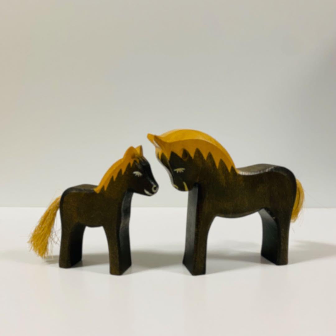 Amazon.co.jp: 新 旧オストハイマー ヴィンテージ 黒馬の親子 : おもちゃ