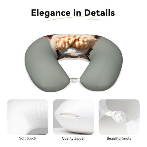 Almohada cervical de espuma memory para viaje lavable miniatura 3