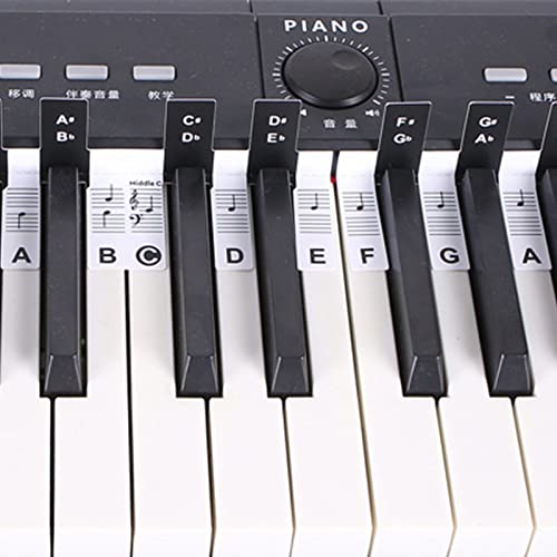 LYNSAY Décorations de notes de clavier de piano réutilisables, étiquettes d’apprentissage de piano à 88 touches, étiquettes amovibles pour garçons et filles - Les Beatles, Paul McCartney, John Lennon, RIngo Starr, George Harrison LYNSAY Décorations de notes de clavier de piano réutilisables, étiquettes d'apprentissage de piano à 88 touches, étiquettes amovibles pour garçons et filles – Image 3