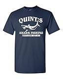 Quint's Shark Fishing - Jaws Retro Men's T-Shirt - XL Navy (ATA1206)