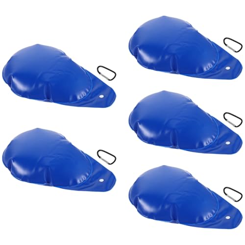Gatuida 5 Bolsas Colgantes para Cubierta de Piscina con Ganchos, Pesos de PVC Grueso a Prueba de Fugas, Color Azul, para Uso Invernal, Protección contra Viento y Suciedad, Accesorios