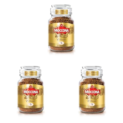 Image of Moccona Classic Medium Roast Instant Coffee 100g | Imported Coffee | Premium Arabica & Robusta Blend | Freeze-Dried | Bold & Strong Flavor (Pack of 3)