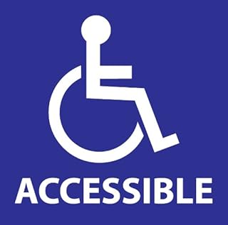 ZING 2714 Eco Handicap Accessible Label, 6Hx6W, Recycled Polystyrene Self Adhesive, 2/PK