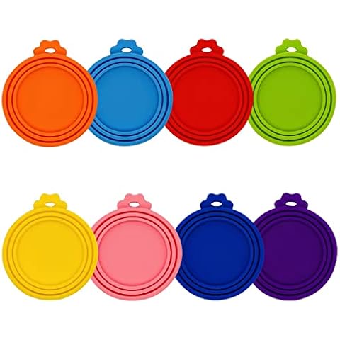 XYSMZM 8 Pcs Pet Can Covers, Food Can Lids for All Standard Size Dog Cat Cans. Cover