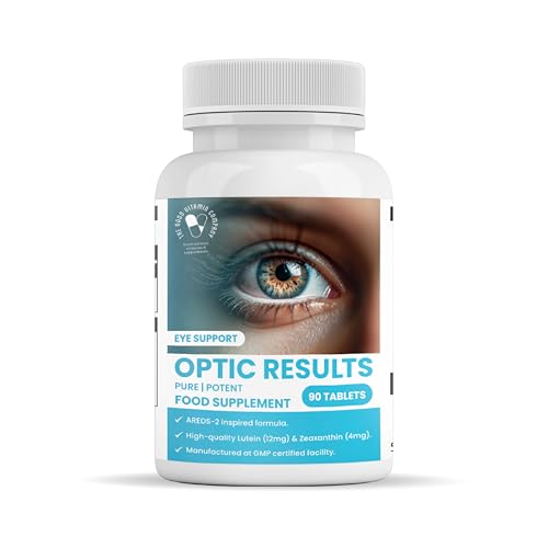 Optic Results: 90 Tablets - Vegan Dietary Supplement with Lutein & Zeaxanthin Inspired by ARED2 Formula for Eye Health by Good Vitamin Company