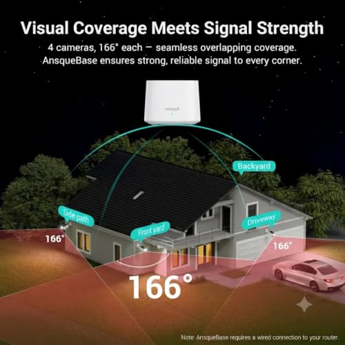 Image of ANSQUE Solar Powered 365-Day Battery Life Security Cameras Wireless Outdoor