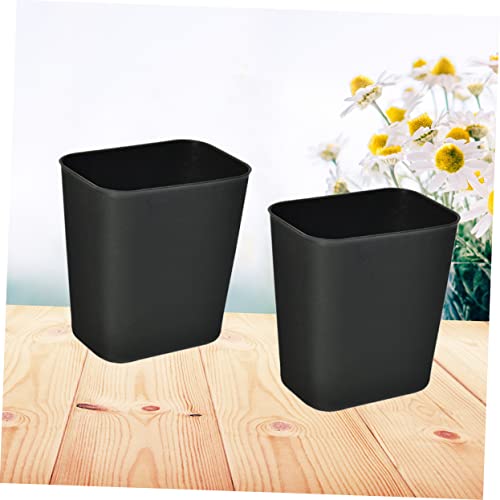 Caneca de basura cuadrada Happyyami de plástico sin tapa 2 piezas miniatura 7