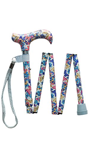 Handbag Sized Folding Walking Stick - Butterfly by...
