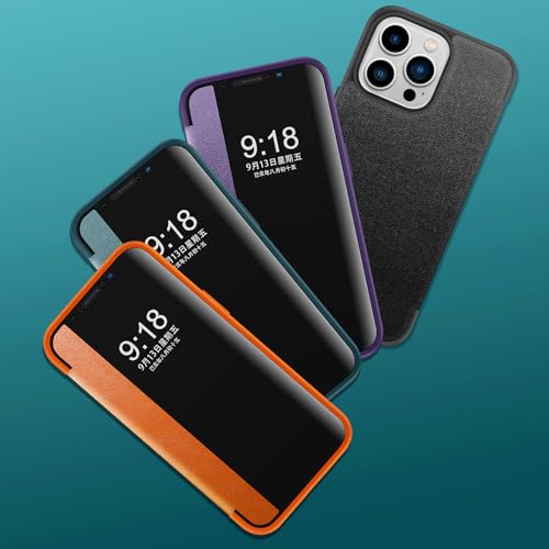 Étui rabat magnétique iPhone 15 Pro Max vert anti rayure - 6