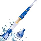 Cordless Pool Vacuum with Strong Suction, Rechargeable Handheld Pool Vacuum Cleaner for Inground & A