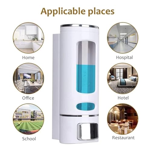 Image of Combo Pack Wall-Mounted Soap Dispenser for Bathroom | Wash Basin Liquid Sanitizer & Shower Gel | 400ml Capsule Design | White and Gold ABS Plastic | Pack of 2 | Durable & Easy Refill