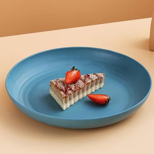 Image of Chip & Crack Resistant Dinnerware for Soup, Ramen, Cereal, Pasta, Salad, Picnic, Family Dinner, Noodle, Oatmeal, Ice Cream, Dinner Microwave Dishwasher Safe (20cm+23cm, Blue, Pack of 2)