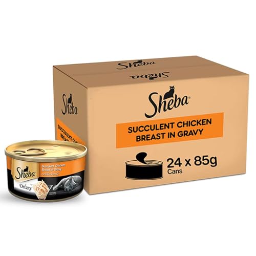 Sheba Can Cat Food Wet Food Succulent Chicken Breast 85g (Carton of 24)