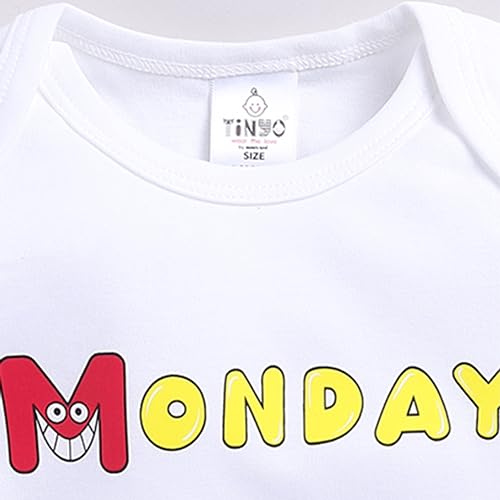 Image of TINYO Boy's Letter Print Regular Fit Bodysuit for Baby Kids
