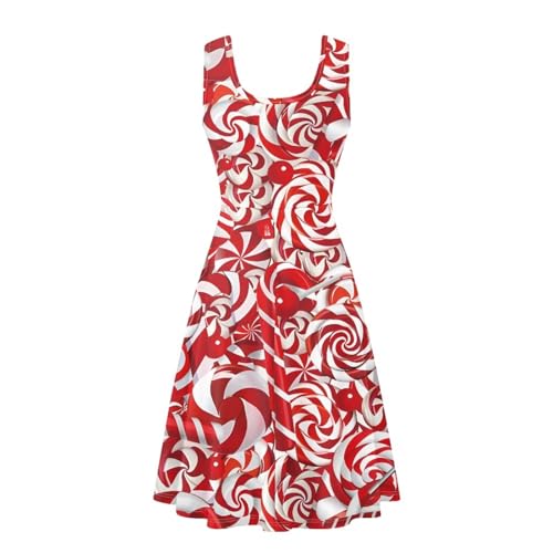 Image of Renewold Women's Sleeveless Tank Dress with Pockets, Casual Scoop Neck A-Line Sundress for Summer, Travel and Vacation